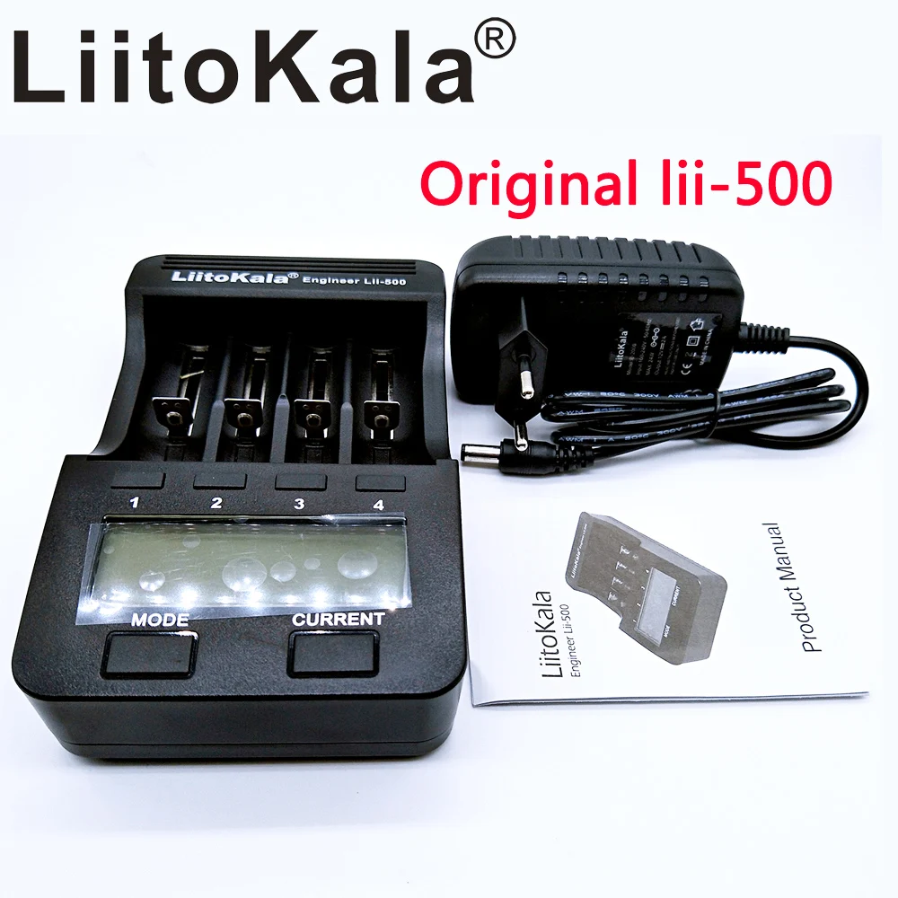 LiitoKala lii-500 lcd 3,7 V/1,2 V 18650/26650/16340/14500/10440/18500 зарядное устройство, лиитокала завод lii500