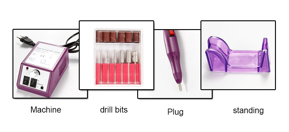 Дрель для ногтей, электрический аппарат для маникюра, гель для удаления кутикулы, фрезерные сверла, набор, 20000 ОБ/мин, Машинка для педикюра, лака для ногтей