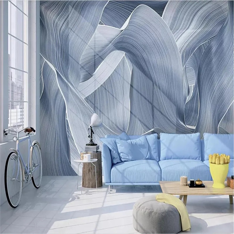 Hand-painted lines abstract living room background wall professional production of high-end mural factory wholesale high grade living a guide to creativity clarity and mindfulness