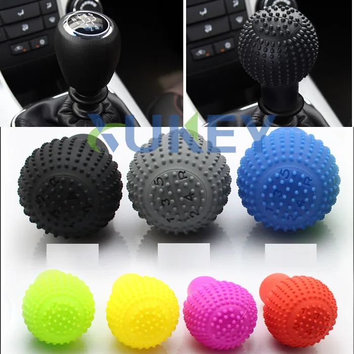 1Pc Car Auto Round Silicone Gear Shift Knob Cover Manual Automatic Non