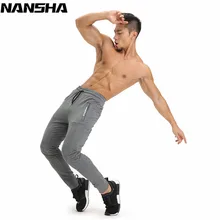 NANSHA Marca Academias Homens Pantalon Homme Sweatpants Corredores Corredores Homens Casuais Calças Esportivas Roupas Calças Musculação