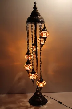 

Unique Turkish Handmade 7 ball mosaic floor lamp 110 -220 ww