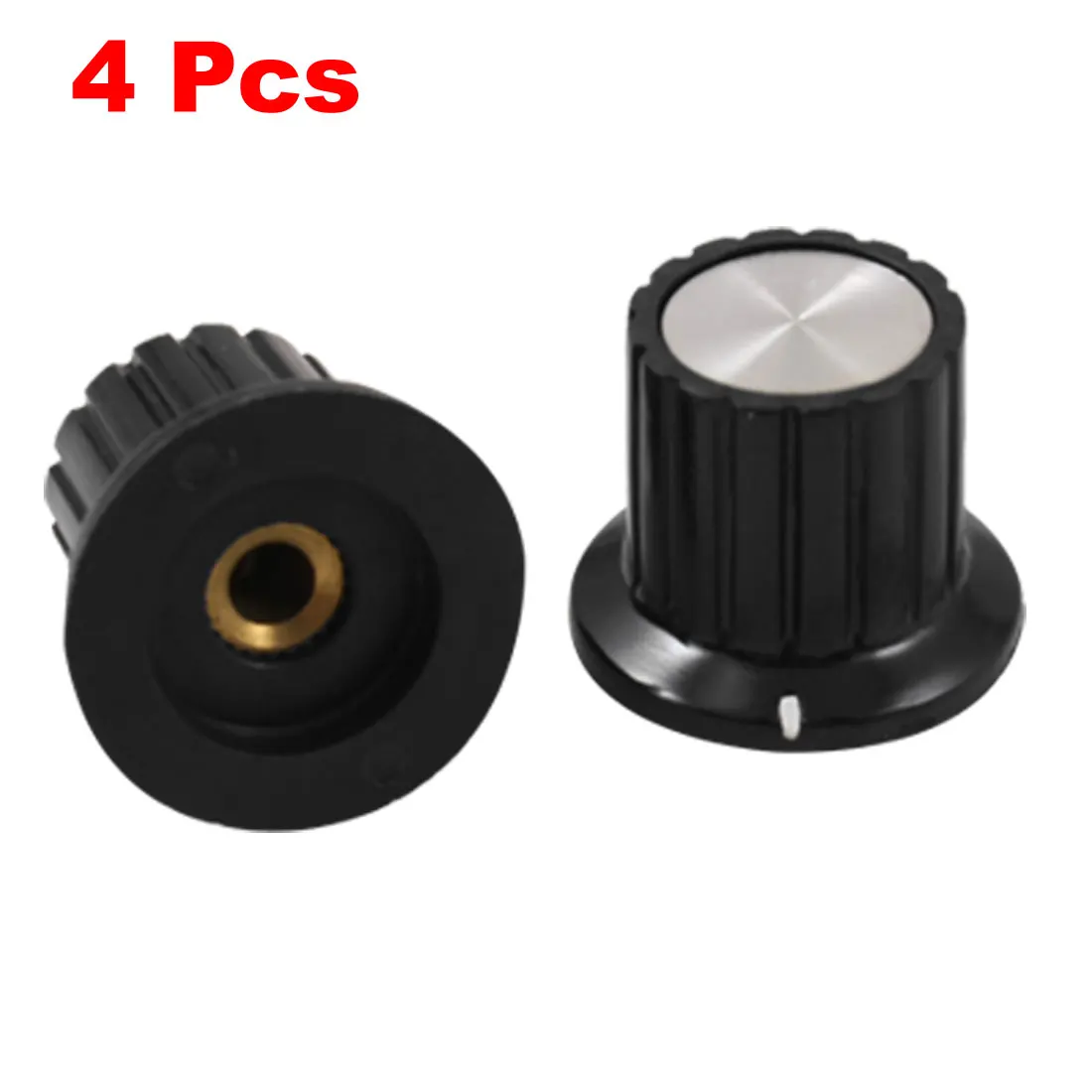 

Uxcell 4Pcs/5pcs Plastic Potentiometer Control Knob Cap Black 4mm 5.5mm 6mm 7mm