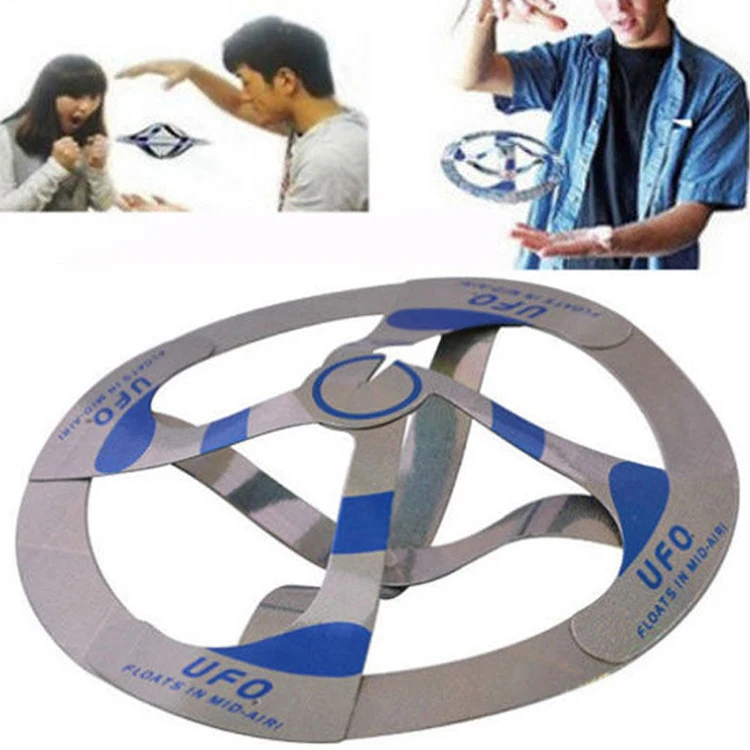 New Style Funny Magic Props Flying Saucer Suspended UFO Floating Toy Paperback Stage Magic