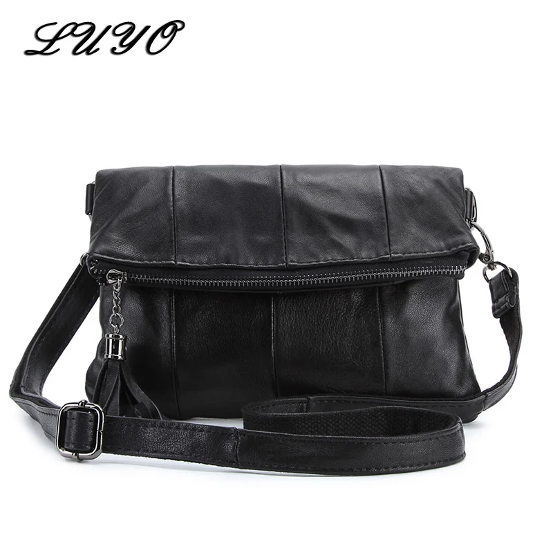

Luyo Fashion Genuine Leather Vintage Shoulder Handbags Women Messenger Bags Crossbody Bags For Women Bag Neutral Small Clutch