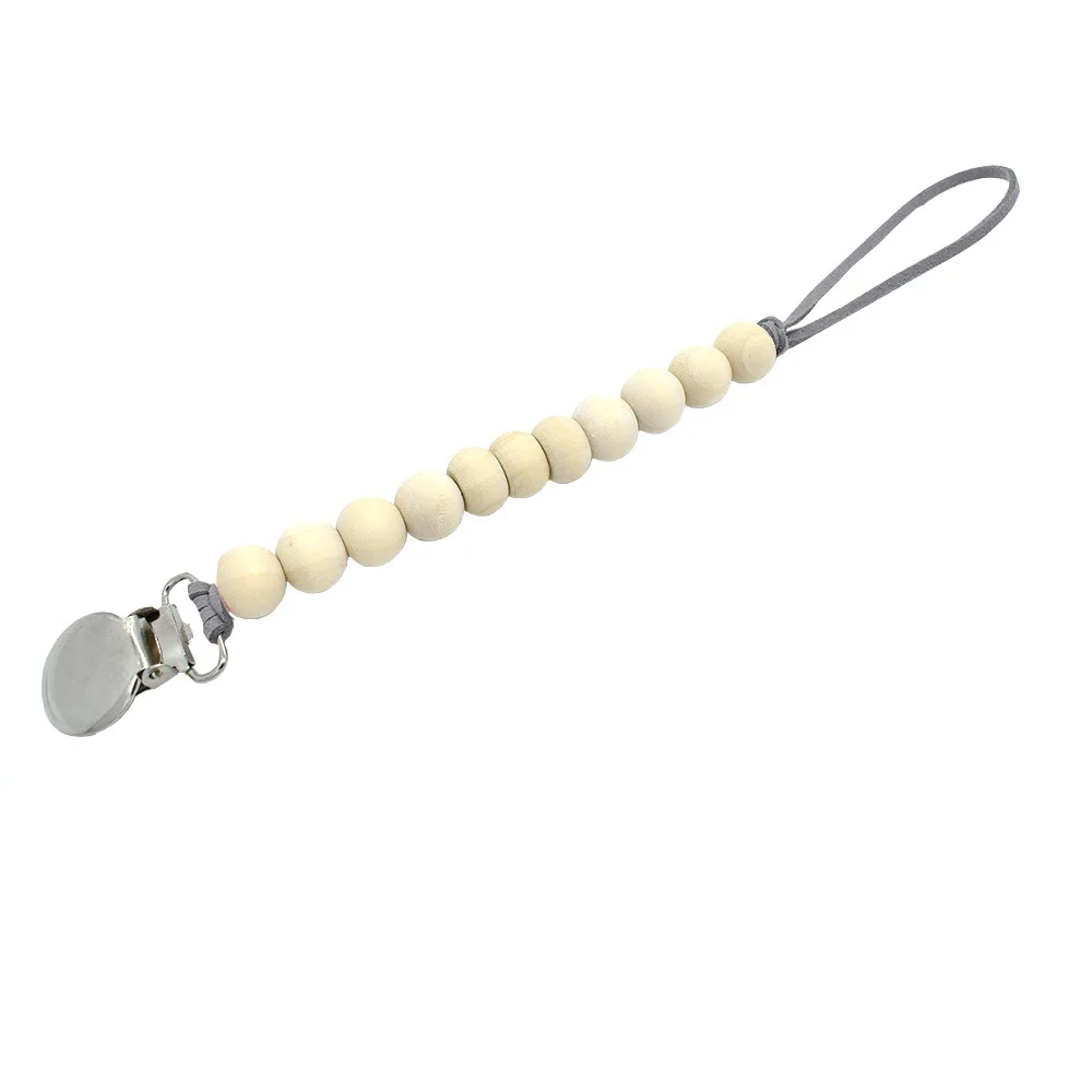 

Personalized Name Wooden Pacifier Clips Non-toxic Soother Clips Baby Pacifier Holder Teething Toy Attache Dummy Clip Drop Ship