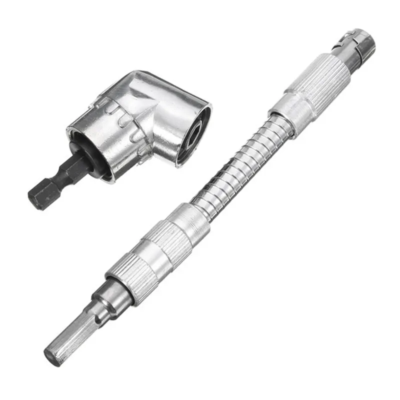 

105 Degrees 1/4 Inch Hex Shank Drill Bit Angle Driver With Flexible Screwdriver Extension Bit Holder New