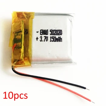 

10pcs 502020 3.7V 150mAh Lithium Polymer Li-Po li ion Rechargeable Battery For Mp3 GPS PSP electronic part smart watch bluetooth