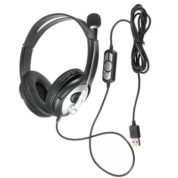 

Practical USB Stereo Headphone Gaming Headset Earphone with Microphone for PC Laptop Notebook Music Gift