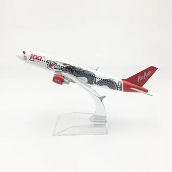 

16cm Air Asia Airlines Airplane Model A320 100th Anniversary White Dragon Aviation Model Airways Aircraft Model Scale Toys 1:400