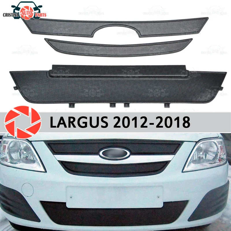 Ceny Zima pokrywa chłodnicy dla Lada Largus 2012 2018 z tworzywa sztucznego ABS tłoczone przedni zderzak samochodowy akcesoria do stylizacji