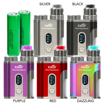 

Authentic Eleaf Pico Squeeze 2 Squonk Kit with 100W Coral 2 RDA 4000mAh Atomizer 8ml Clapton 0.2ohm Coil Series