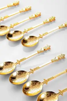 

Authentic Copper Spoon Sets with TULIP Trim , Set / 6pcs gift set