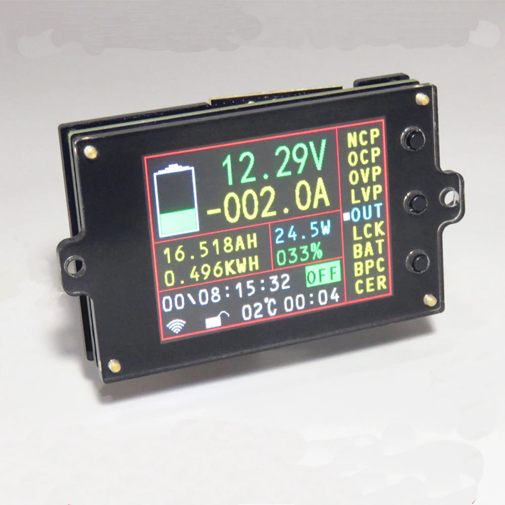 Батарея монитор метр беспроводной DC 120V 100A Вольт Ампер AH SOC оставшаяся Емкость