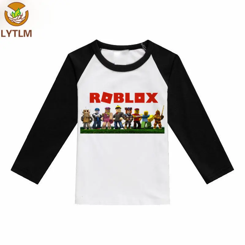 LYTLM Roblox T Shirt Kids Boys Girls T-shirts Autumn Spring Cartoon Cotton Children Clothes Baby Long Sleeve Casual Tops Tees