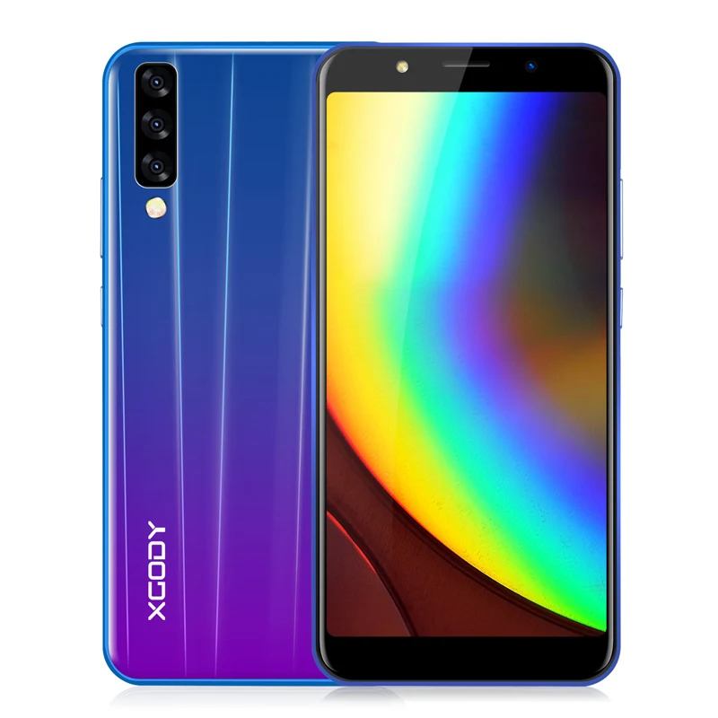 XGODY P20 Pro 3g смартфон " 18:9 полноэкранный Смарт Android 8,1 Celular четырехъядерный 2 ГБ+ 16 Гб 2500 мАч 5Мп камера мобильный телефон gps - Цвет: Gradient Purple
