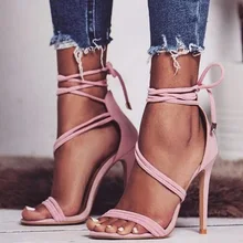 2019 Sexy Pink Heels Sandals Women Sandals Summer Peep Toe Ankle Lace-up Cut-out Gladiator Sandals Women Tie-up Dress Shoes цена 2019 Sexy Pink Heels Sandals Women Sandals Summer Peep Toe Ankle Lace-up Cut-out Gladiator Sandals Women Tie-up Dress Shoes цены онлайн