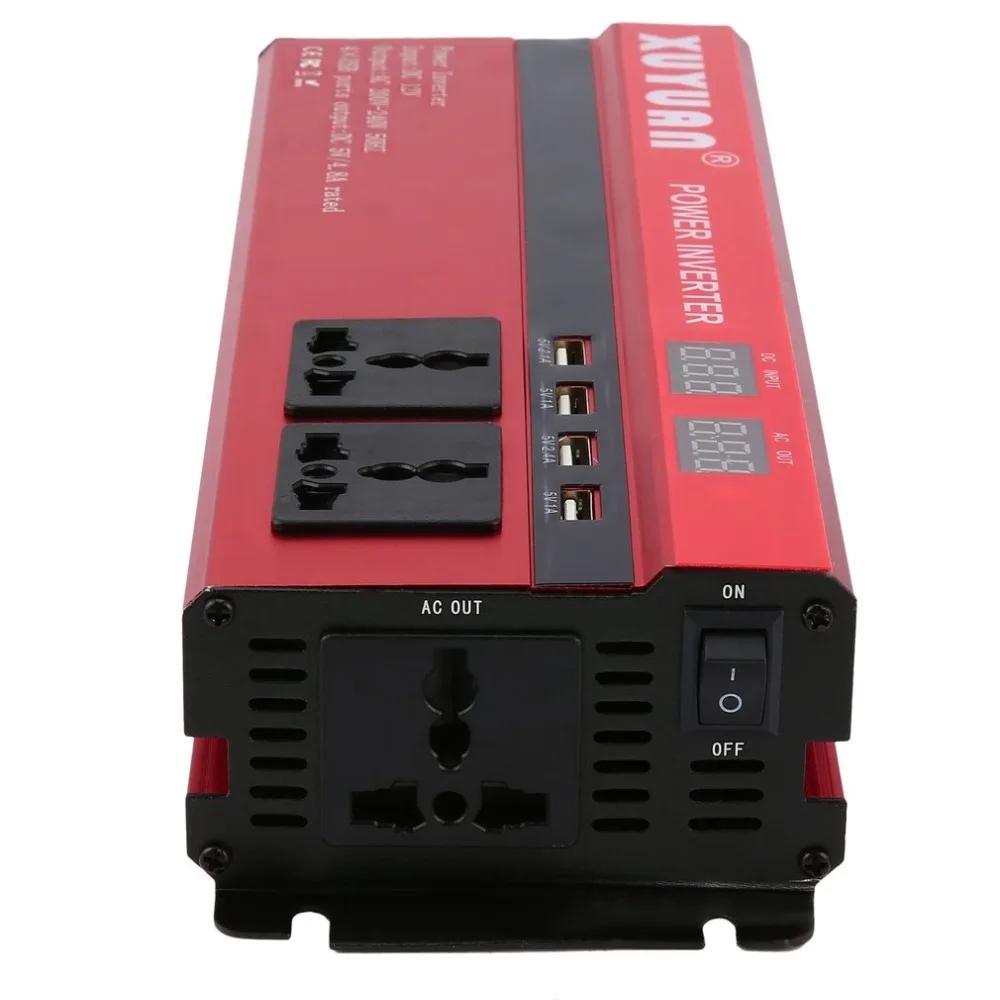  Professional 6000W Power Inverter DC 12V to AC 220V LED Display Car Sine Wave Converter for Househo - 32900063364