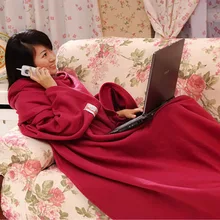 Самый модный семейный зимний теплый шерстяной халат, шарф с рукавами