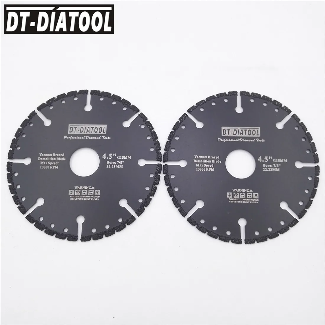 2pcs Vacuum Brazed Diamond Saw Blade All Purpose cutting disc Demolition blade rescue hard stone Cast Iron rebar 115MM-230MM