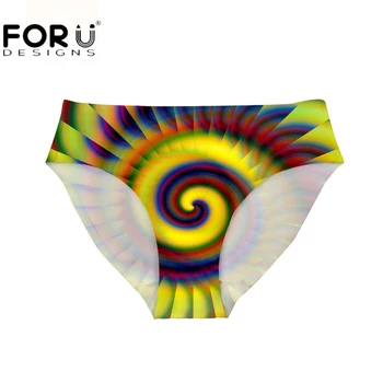 

FORUDESIGNS Pailey Print Bodybuilding Women Panty Breathable Ultra-thin Seamless Brief Brand Invisible Intimate Female Underwear