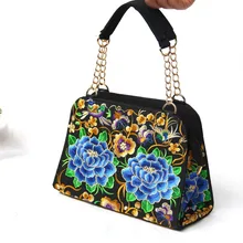 Женская сумка с вышивкой и цепочкой, сумка через плечо, двухкомпонентная Женская Повседневная сумка с цветочной цепочкой, качественная модная сумка