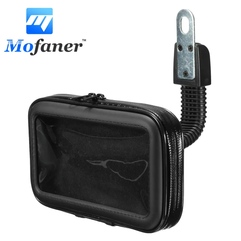 

Mofaner Waterproof Motorcycle Phone Holder Bag Bike Rear View Mirror Mount Case Phone Holder Bag Stand GPS Bracket For Phone GPS