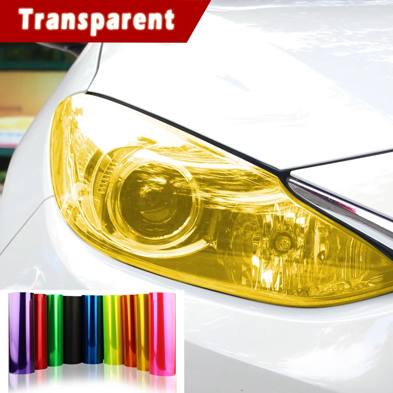 

30*100 cm Car Styling Headlight Film Stickers Transparent adesivos for Car Lights vinyl Film Auto Body Stickers and decals