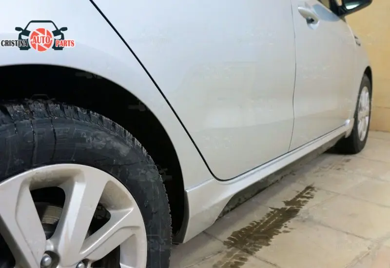 Боковые юбки для Kia Rio 3 2014 2017 пороги дверей аэродинамическая подкладка комплект
