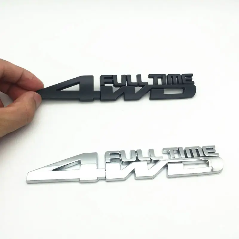 FDIK 3D Metal FULL TIME 4WD LOGO Car Sticker Trunk Emblem Auto Badge Decal For BMW Audi VW Ford Nissan Toyota Jeep Land Rover