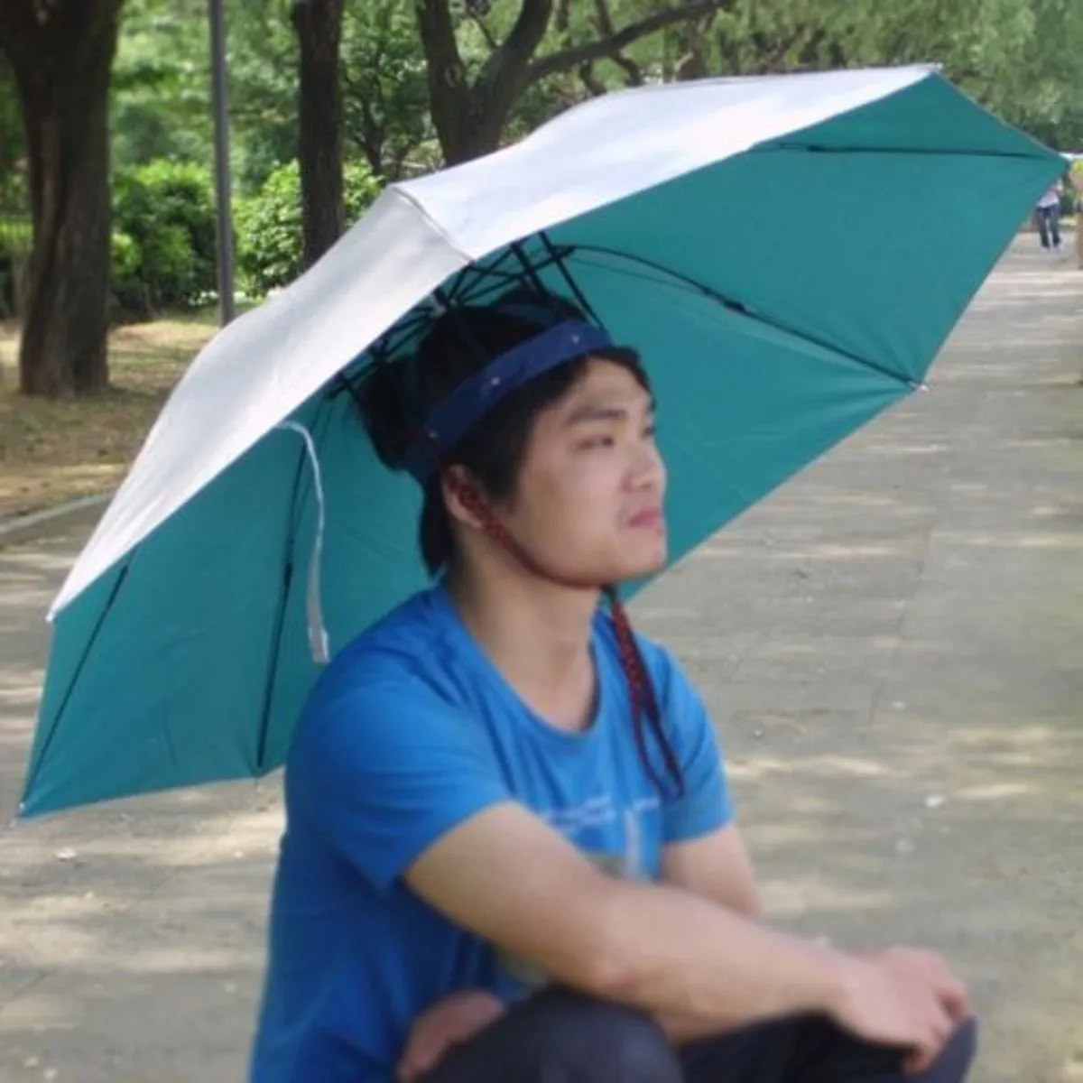 large umbrella hat