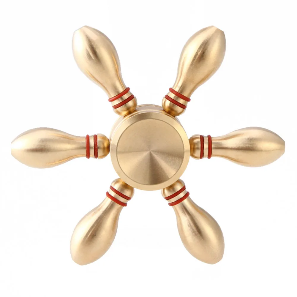 2017 Newest Bowling Shape Fidget Toy Spinner Metal Copper Detachable