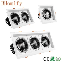 Super Bright Recessed square LED Dimmable Downlight COB 10w 20W 30w LED Spot light LED decoration Ceiling Lamp AC110V 220V 1pcs 10w 20w 30w 110v 220v led dimmable ceiling downlight recessed led wall lamp spot light with led driver for home lighting
