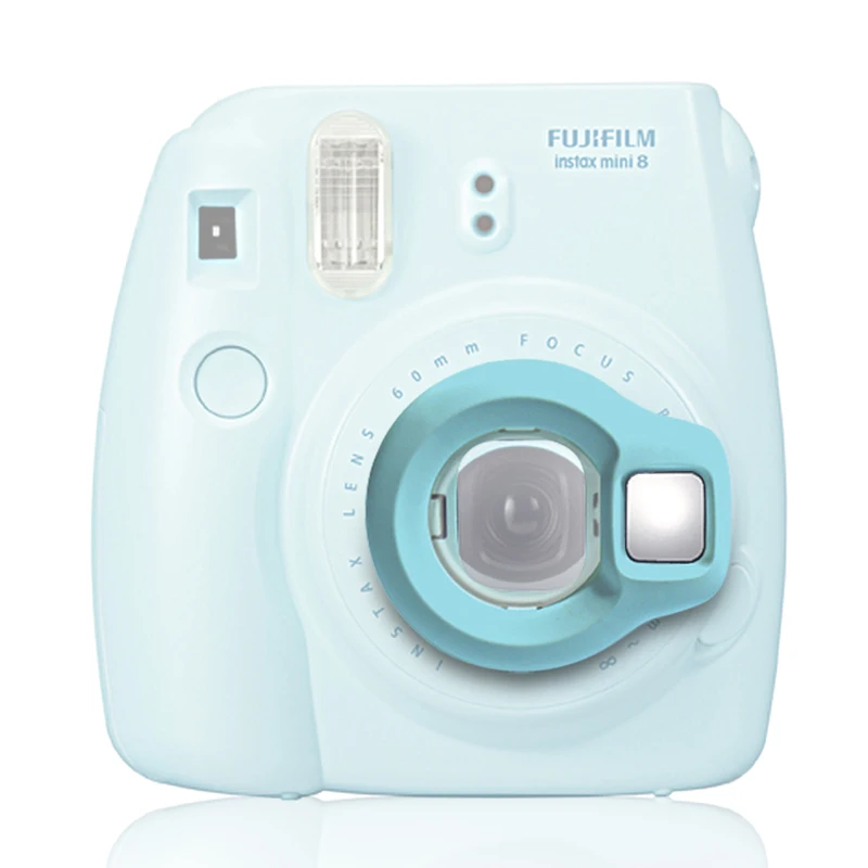 Fujifilm Instax Mini 8 мгновенная синяя камера+ линзы для селфи+ мини белый простой 4 коробки(80 пленка