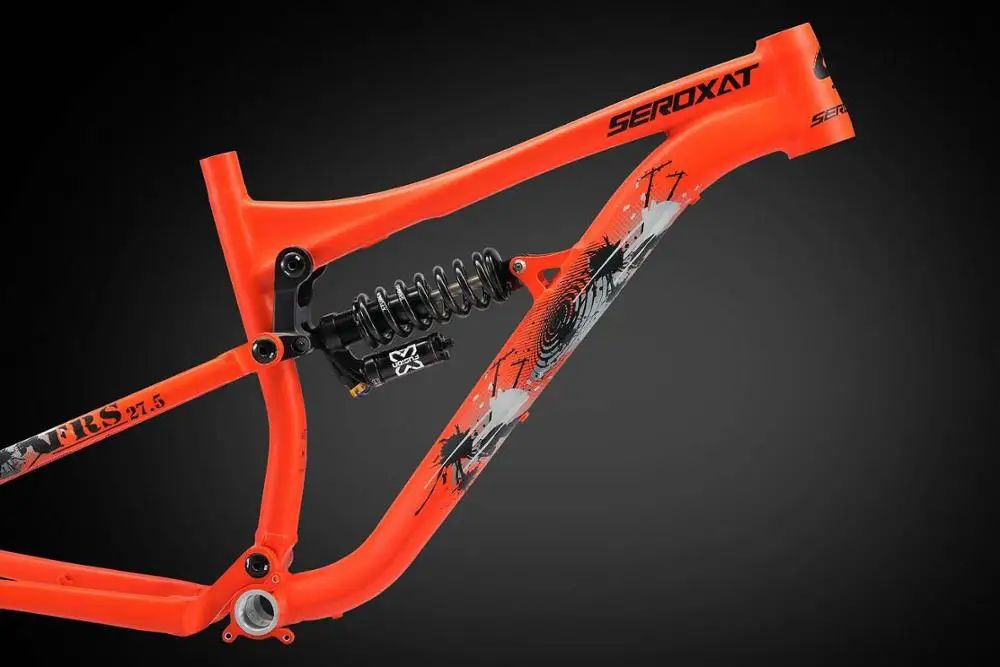 Perfect 2019 Free rider alloy bicycle frame shock absorber rear shaft suspension XC cross country bike frame 27.5*16 17.5 ER DH 148*12mm 16