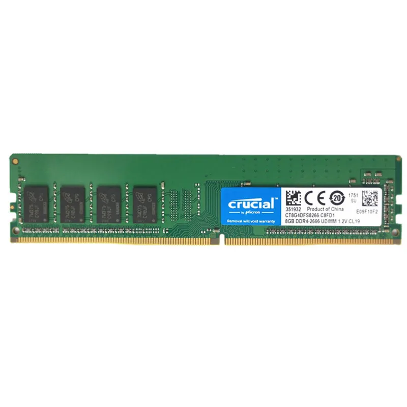 Оперативная память CRUCIAL 8GB 16GB DDR4 2666MHz 288-Pin для настольных ПК DIMM 1,2 V Non ECC совместима с 2133 ram пожизненная Гарантия