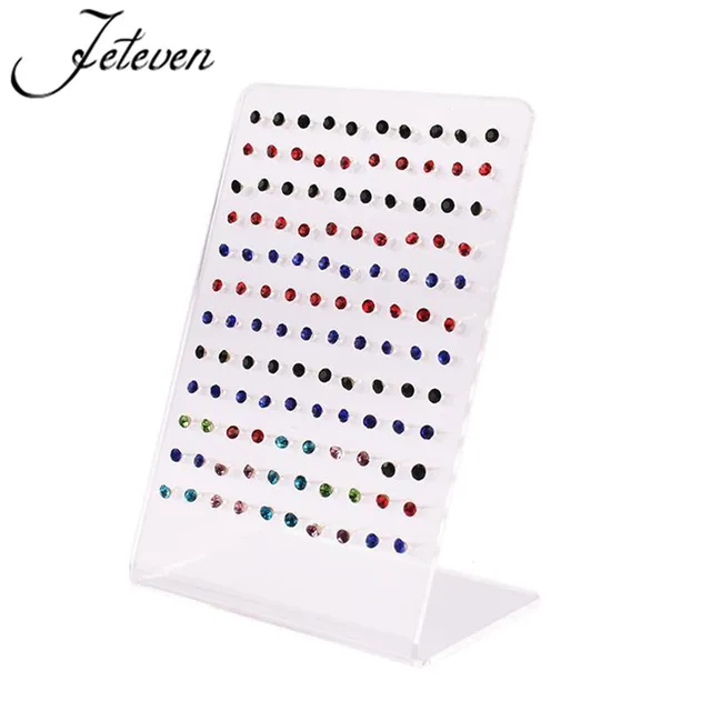 New 120 Holes Earring Holder Acrylic Fashion Earrings Display Shelf New 120 Holes Earring Holder Acrylic Fashion Earrings Display Shelf Rack Jewelry Organizer Tray Stand Showcase