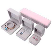 Faux Velvet Presentation Gift Jewellery Ring Necklace Bracelet Display Box Case