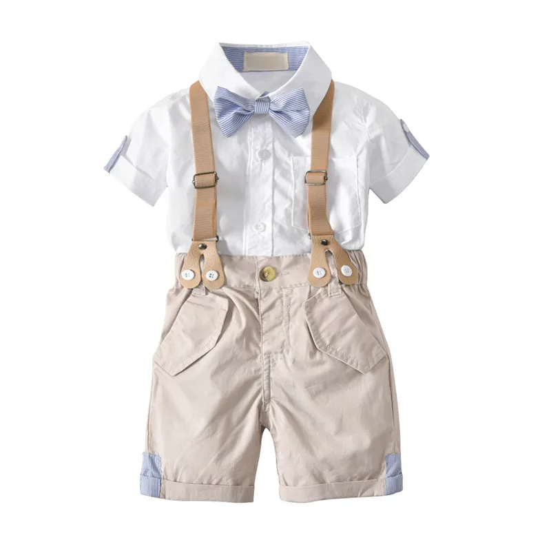 

AILEEKISS 12M-4Y Toddler Boys Clothing Set Baby Children Suit Shorts Shirt For Kid Clothes Suits Formal Wedding Party 0-4 Years