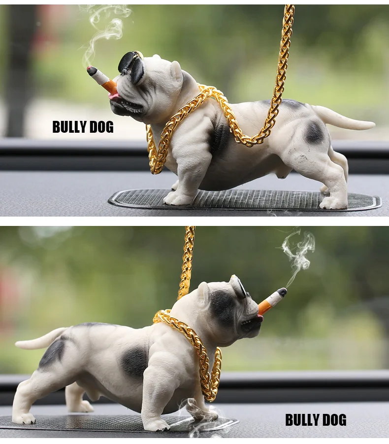 CHIZIYO Американский хулиган автомобиль собака украшения Творческая личность высокого класса интерьер автомобиля мода моделирование кукла Авто украшения