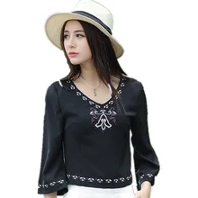 Blusa Винтаж брендовая Летняя женская футболка модная женская футболка с нашивками пуловер повседневные женские блузки Этническая Одежда