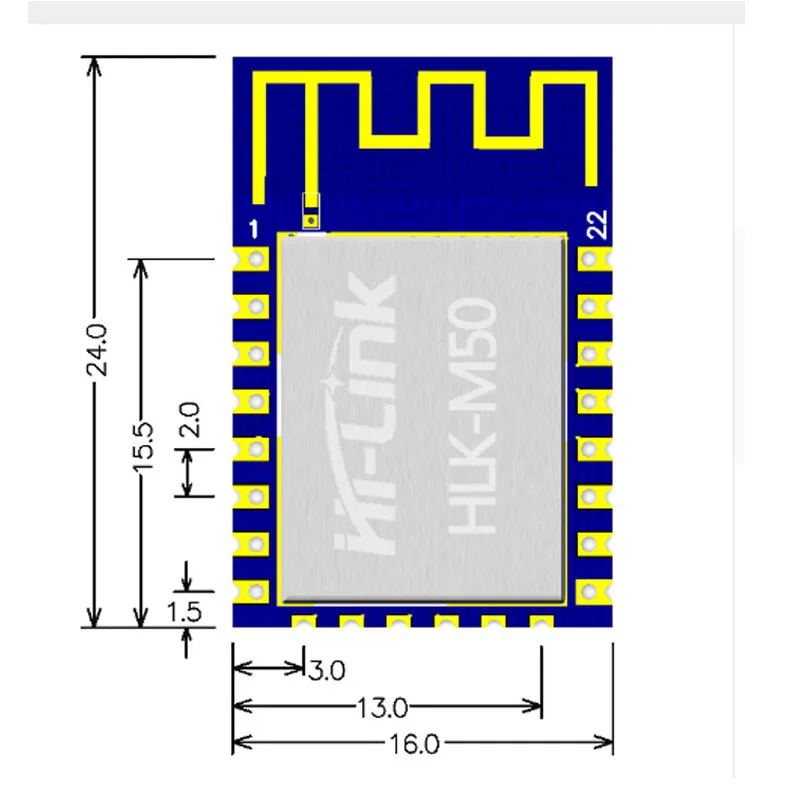 5 шт. низкая стоимость низкая мощность потребление HLK-M50 RDA5981 вторичного развития дешевле серийный Wi Fi модуль