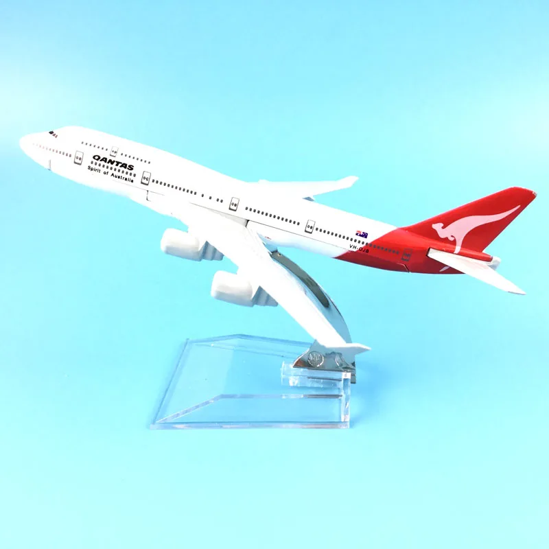 16 см модель самолета QANTAS 747 777 из сплавов рождественские игрушки подарок для детей