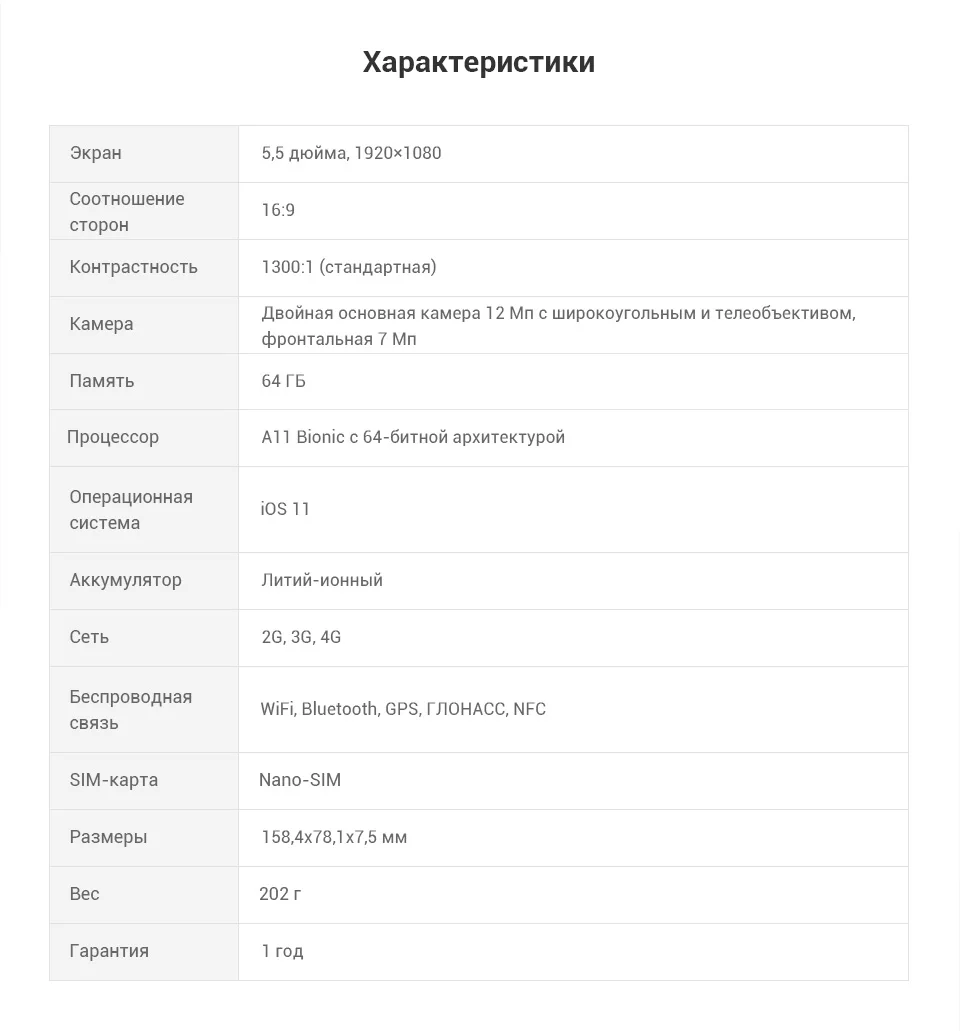 Смартфон Apple iPhone 8 Plus 64 ГБ