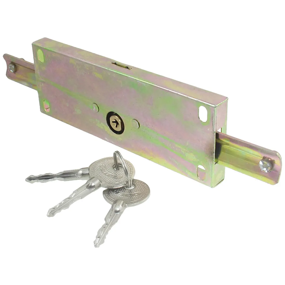 

UXCELL Gold Tone Cross Keys Metal Center Rolling Shutter Door Lock For Garage