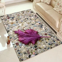 Else коричневые стены камни sycamore фиолетовый лист 3d принт нескользящие микрофибры гостиной декоративные современные моющиеся области коврик