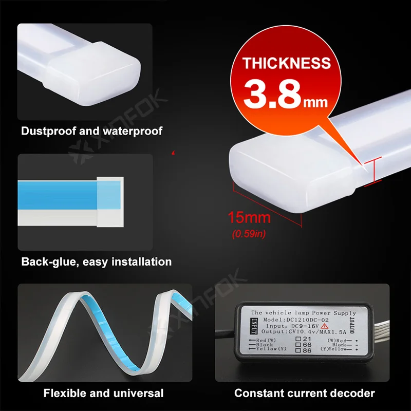  ȸ ȣ 극ũ Ʈ DC 12V ȭƮ  ̽  ο    LED DRL ְ  