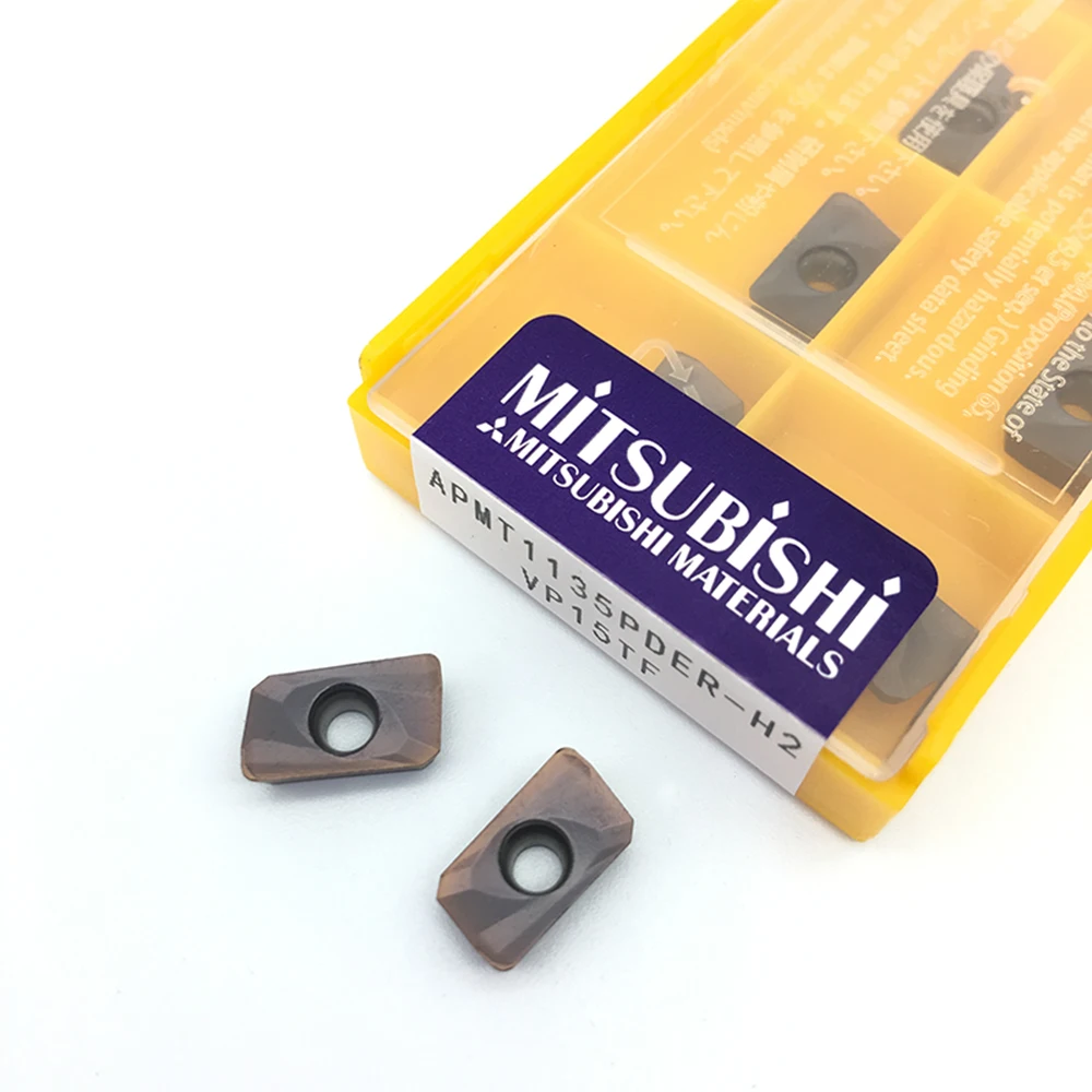 

10PCS APMT1135 PDER M2/H2 VP15TF carbide milling inserts for indexable end milling cutter machine face milling cutting tool