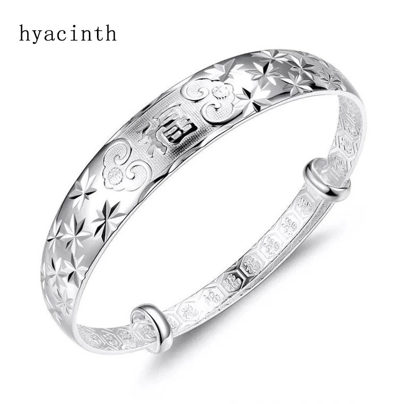 

Hyacinth 2018 Wish Starry Sky Authentic 100% 999 Sterling Silver Snake Chain Bracelet & Bangle Pave Star CZ DIY Jewelry