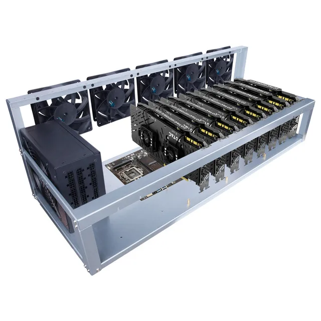 Cheap 1STPLAYER Mining Case 8 Graphics Card GPU Mining Machine Frame Computer BTC LTC Coin Miner Server Case Support 5 Cooling Fans Cheap 1STPLAYER Mining Case 8 Graphics Card GPU Mining Machine Frame Computer BTC LTC Coin Miner Server Case Support 5 Cooling Fans